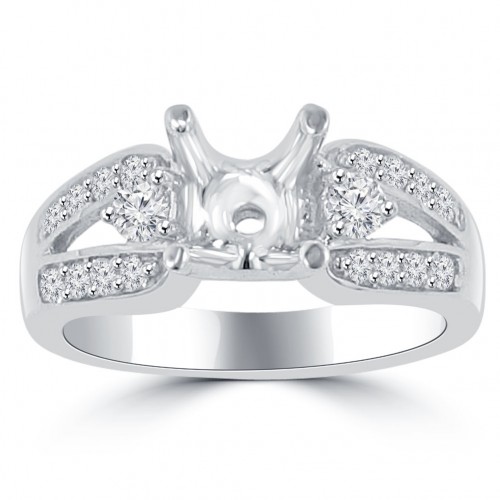0.60 Ct Round Cut Diamond Semi Mounting Engagement Ring 0.60 Ct Round Cut Diamond Semi Mounting Engagement Ring